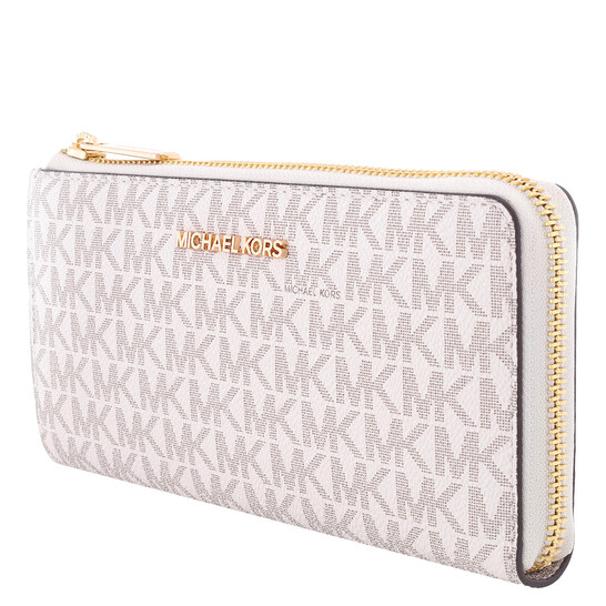 Michael Kors Vanilla Logo Print Jet Set Travel Quarter-Zip