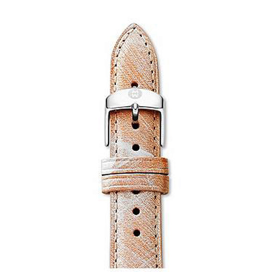 Michele 18 mm Antique Silver Leather Strap MS18AA050041 - 546x546