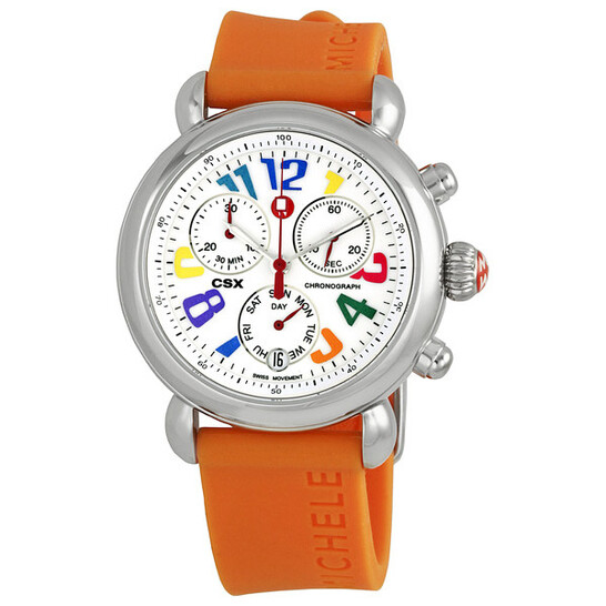 Michele Satainless steel Carousel CSX Collection watch with multi color numerals Michele CSX Day Carousel Women main image 4