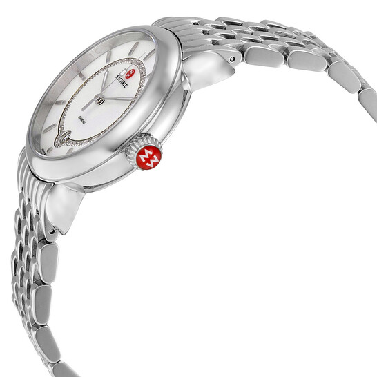 Michele CSX Elegance Mother of Pearl Dial Stainless Steel Ladies Watch MWW03T000058 - 546x546 Image #2