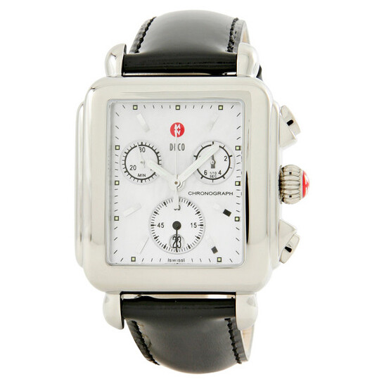 Michele Deco Chronograph Black Leather Ladies Watch MWW06A000125 Michele Deco Chronograph Black Leather Ladies Watch MWW06A000125 - 546x546