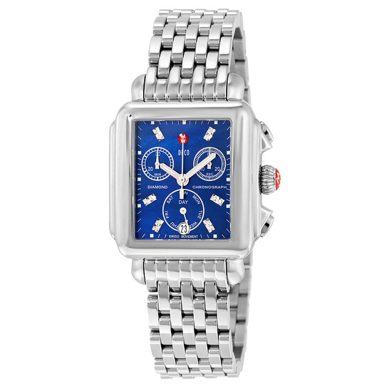 Michele Deco Chronograph Blue Dial Ladies Watch MWW06P000172 Michele Deco Chronograph Blue Dial Ladies Watch MWW06P000172 - 546x546