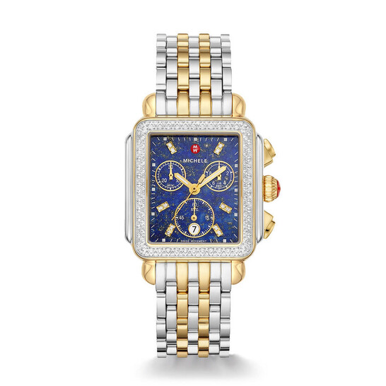 Michele Deco Chronograph Quartz Diamond Blue Dial Ladies  display picture 3