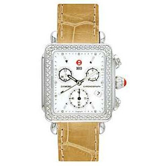 Michele Deco Diamond Camel Alligator Ladies Watch MWW06A000037 Michele Deco Diamond Camel Alligator Ladies Watch MWW06A000037 - 546x546