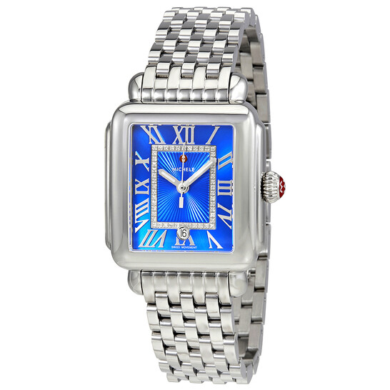 Michele Deco Madison Cobalt Dial Diamond Ladies Watch MWW06T000154 Michele Deco Madison Cobalt Dial Diamond Ladies Watch MWW06T000154 - 546x546