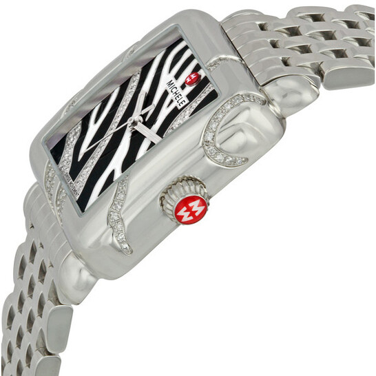 Gorgeous Michele Deco Safari Zebra Diamond Ladies Watch Michele Deco Safari Zebra Diamond Pre-Owned Ladies Watch  main image 4