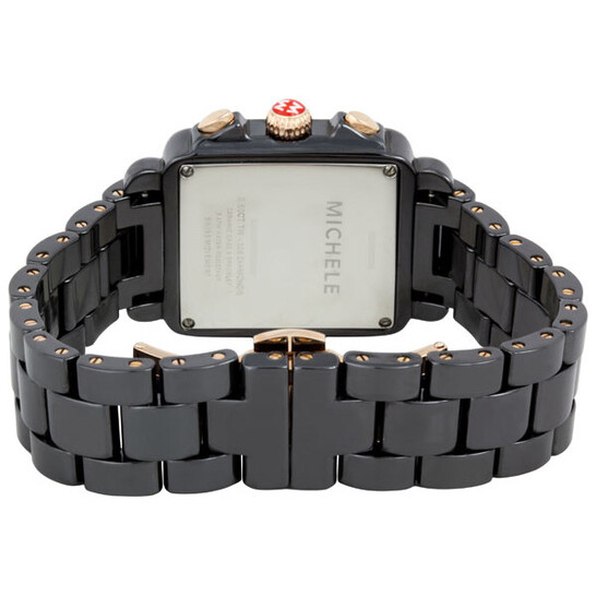 Michele Ladies Deco Black Ceramic Watch MWW06F000008