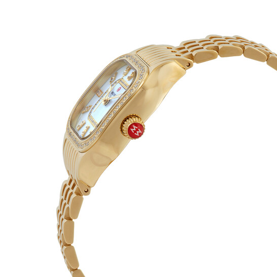 Michele Meggie Quartz Diamond Mother of Pearl Dial Ladies Watch