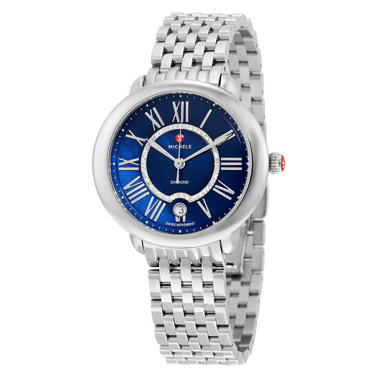Michele Serein 16 Blue Mother of Pearl Diamond Dial  display picture 1