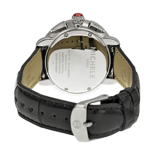 Michele Serein Chronograph Silver Dial Brown Leather Ladies Watch MWW21A000003 - 546x546 Image #3