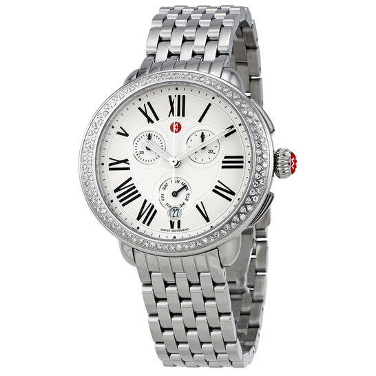 Michele Serein Chronograph Silver Dial Ladies Watch  display picture 1