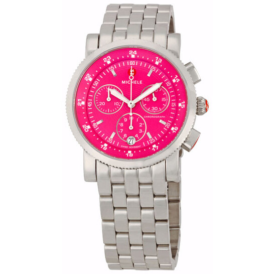 Michele Sport Sail Hot Pink Dial Ladies Watch MWW01C000025  display picture 1