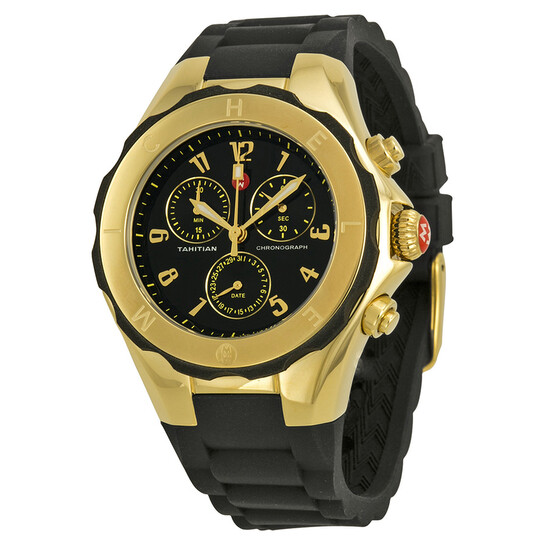 Michele Tahitian Jelly Bean Women\'s Black Watch Chronograph Michele Jelly Bean Tahitian Women main image 4