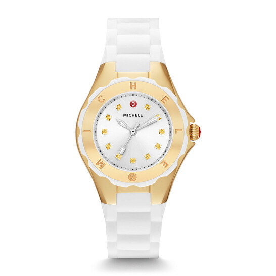 Michele Tahitian Jelly Bean White Dial Ladies Sports Watch  display picture 3
