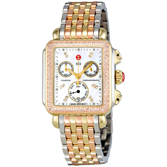 Michele Michelle Deco Day Mother of Pearl Dial Diamond Bezel  display picture 3