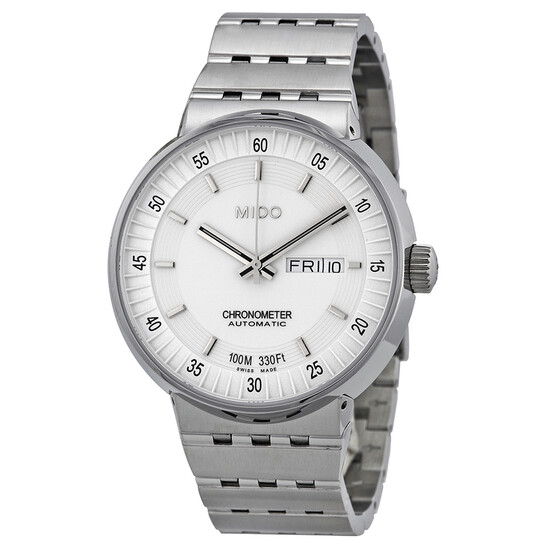 Mido All Dial Chronometer Automatic White Dial Stainless Steel Men's Watch M83404B111 - 546x546