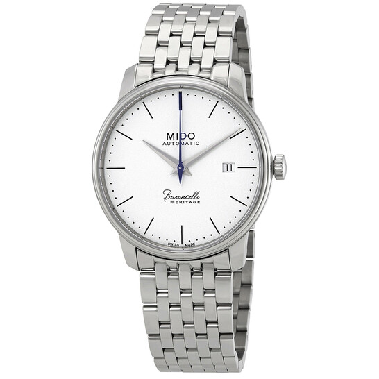 Mido Baroncelli III Automatic White Dial Men's Watch M0274071101000 - 546x546