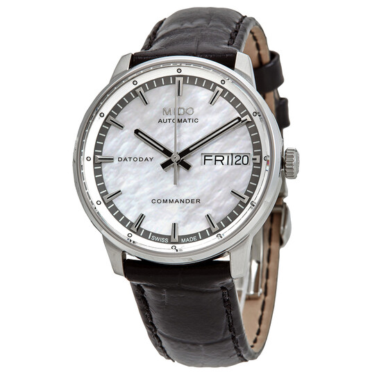 Mido Commander II Automatic White Mother of Pearl Dial Ladies