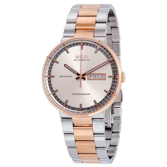 Mido Commander II Daytoday Automatic Silver Dial Two-tone Men's Watch M0144302203100 - 546x546