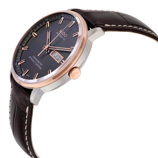 Mido Commander II Grey Dial Maroon Leather Men's Watch M0214312606100 - 546x546 Image #2