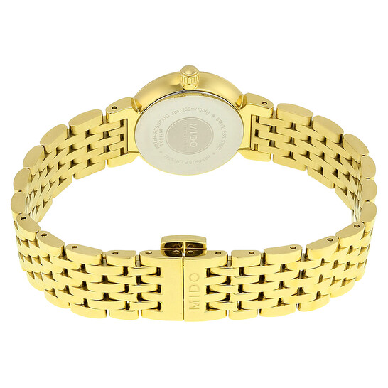 Mido Dorada Lady White Dial Yellow Gold PVD Stainless Steel Ladies Watch M21303261 - 546x546 Image #3