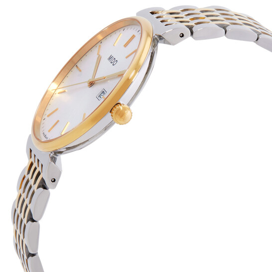 Mido Dorada Quartz Silver Dial Two-Tone Watch M0334102203100