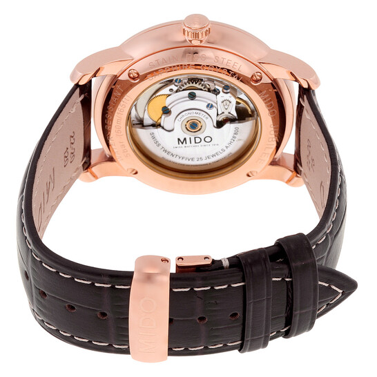 Mido Jubilee Automatic Black Dial Brown Leather Men's Watch