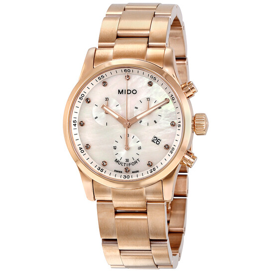 Mido Multifort Mother of Pearl Dial Ladies Watch M0052173311600 - 546x546