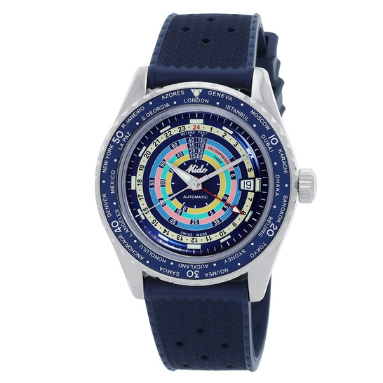 Mido Mido Ocean Star Decompression Worldtimer Automatic Blue Dial