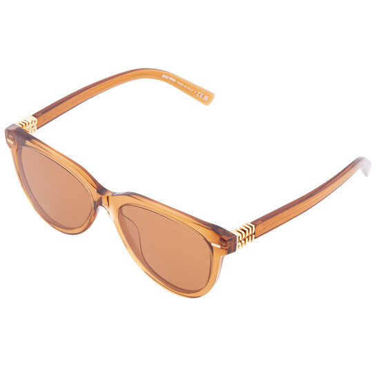 Miu Miu MU 12ZS Sunglasses in Caramel with Brown Lenses (15T2Z1) Miu Miu MU 12ZS 15T2Z1 Sunglasses - US main image 4