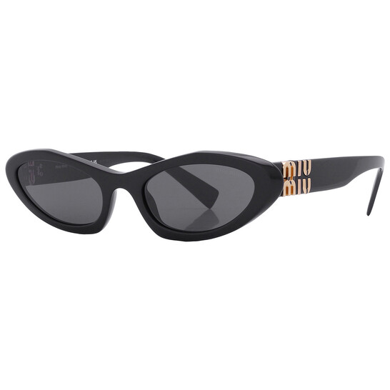 Miu Miu Dark Gray Cat Eye Ladies Sunglasses MU 09YS 1AB5S0 54