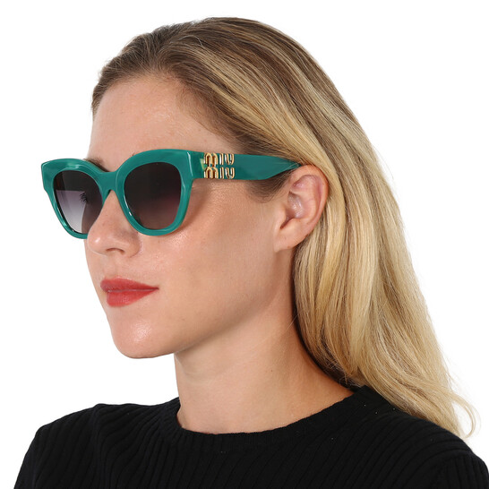 Miu Miu Grey Gradient Cat Eye Ladies Sunglasses MU 01YSF