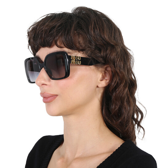 Miu Miu Grey Gradient Square Ladies Sunglasses MU 10YS