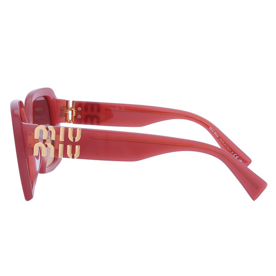 miumiu グラデーションサングラス オーバーサイズ　レディース　レッド miu MIUMIU ミュウミュウ サングラス OMU 52YS レディース