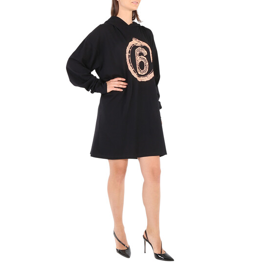 Mm6 Maison Margiela Mm6 Ladies Black Snake Logo-Print Shirt