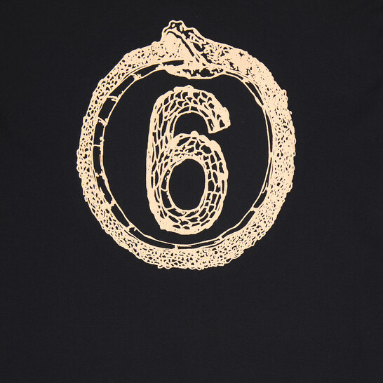 Mm6 Maison Margiela Mm6 Ladies Black Snake Logo-Print Shirt