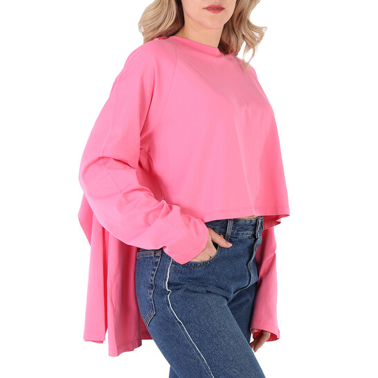 Mm6 Maison Margiela Mm6 Ladies Neon Pink Draped Split-Sleeve