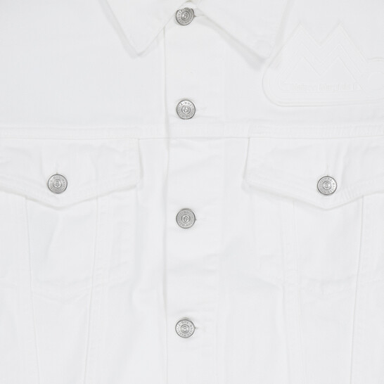 Mm6 Maison Margiela MM6 Ladies White Cut-out Detail Denim