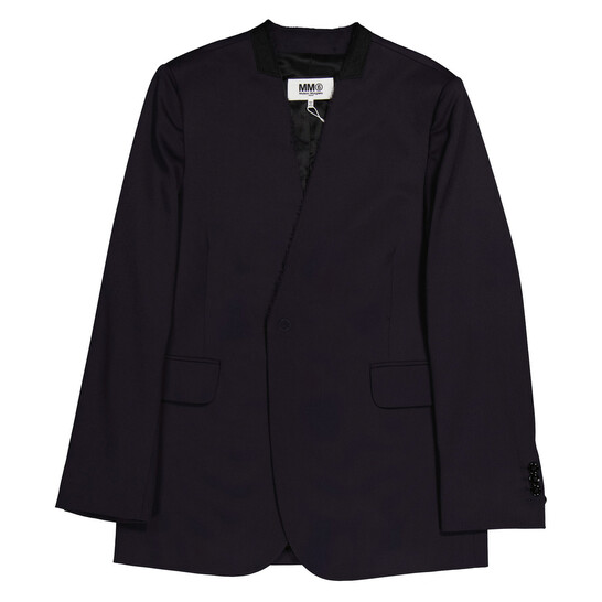 Mm6 Maison Margiela Collarless Jacket, Brand Size 42 (US