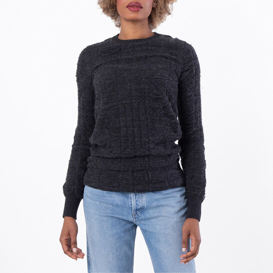 MM6 Maison Margiela Distressed Knit Sweater, Size X-Small
