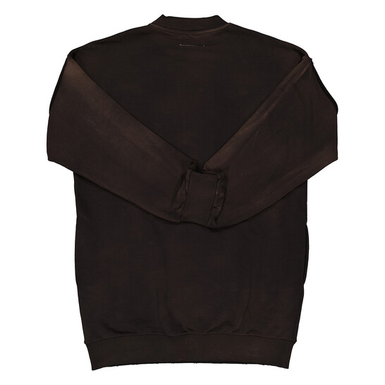 Mm6 Maison Margiela Ladies Black Cut-Out Sleeve Sweatshirt Dress