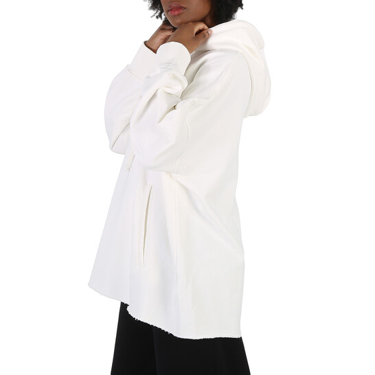 トップス over size long hoodie mm6 Mm6 Maison Margiela Ladies Off White Oversize Fit Cotton