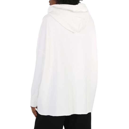 トップス over size long hoodie mm6 Mm6 Maison Margiela Ladies Off White Oversize Fit Cotton