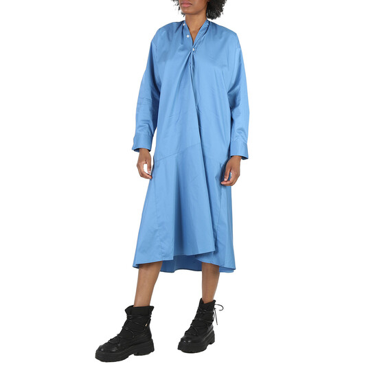 Mm6 Maison Margiela Ladies Prussian Blue Asymmetric Cotton