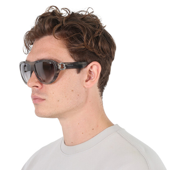 Moncler Anodize Flash Silver Pilot Unisex Sunglasses ML0246