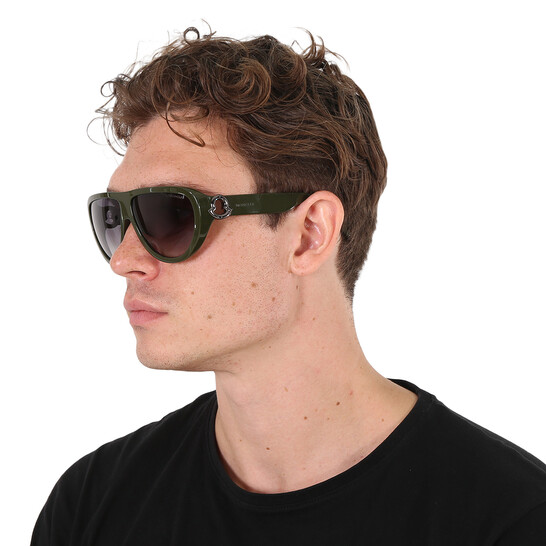 Moncler Anodize Grey Gradient Pilot Unisex Sunglasses ML0246