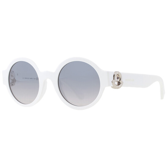 Moncler Atriom Silver Round Ladies Sunglasses ML0243 21C 51