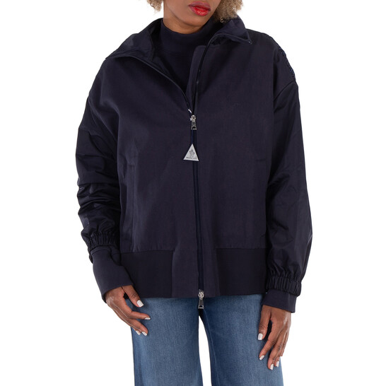 Moncler Blue Loup Bomber Jacket, Brand Size 2 (Medium