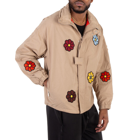 Moncler 花柄フード付きジャケット MONCLER】Hotayジャケット ペイズリー 花柄 ロゴ フード 軽量 (MONCLER