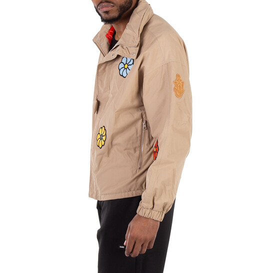 Moncler 花柄フード付きジャケット Moncler Delamont Floral Embroidered Windbreaker, Brand Size 2